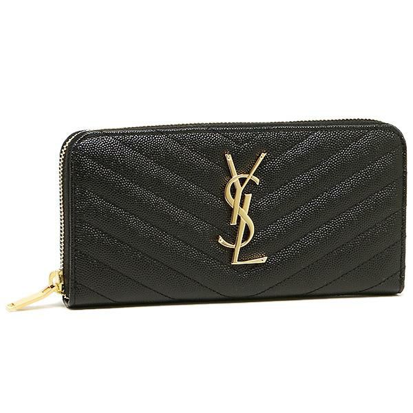 サンローランパリ 財布 SAINT LAURENT PARIS 358094 BOW01 1000 MONOGRAMME YSL ZIP AROUND 長財布 BLACK ブラック