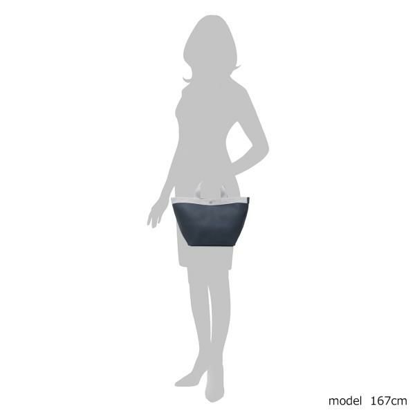 エルベシャプリエ トートバッグ レディース Herve Chapelier 707GP 19N81 ネイビー グレー 詳細画像