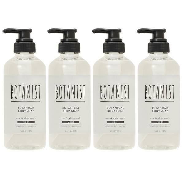 【セット】 ボタニスト BOTANIST ボタニカル ボディーソープ モイスト ローズ＆ホワイトピーチ 490mL 4個セット