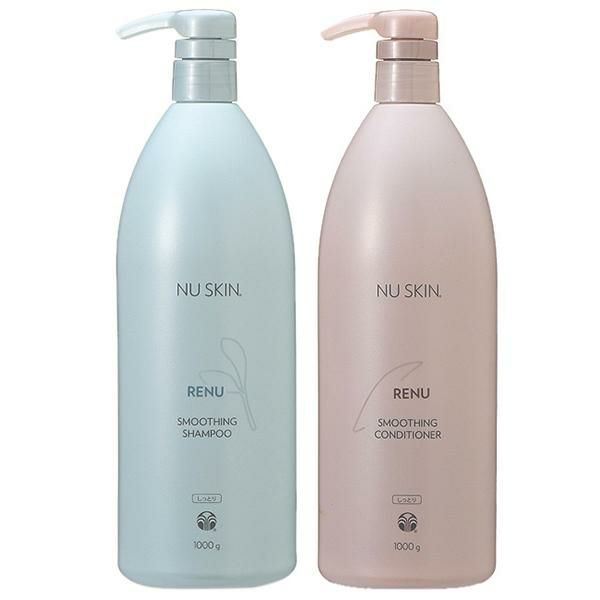 【セット】 ニュースキン NU SKIN レニュー スムージング シャンプー 1000g + コンディショナー 1000g