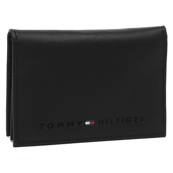 トミーヒルフィガー 名刺入れ ウェルスレイ ブラック メンズ TOMMY HILFIGER 31TL20X014 001