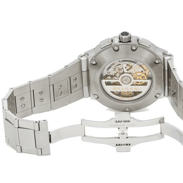 ブルガリ 腕時計 メンズ BVLGARI DG41BSSDCHTA ブラック シルバー 詳細画像
