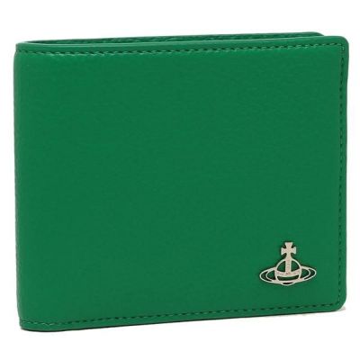 ヴィヴィアンウエストウッド 二つ折り財布 リヴィーガン グリーン