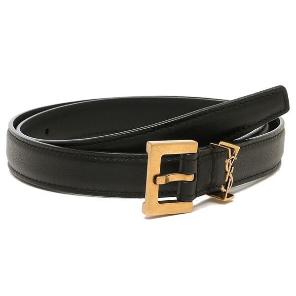 サンローランパリ ベルト カサンドラ ナローベルト ブラック  