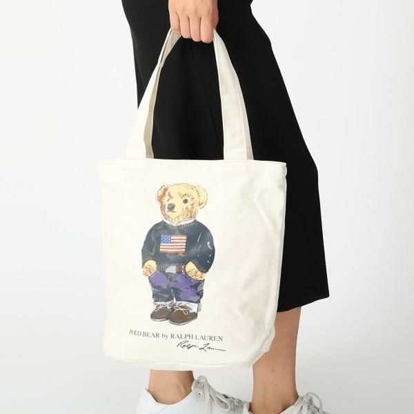 ポロラルフローレン トートバッグ ベージュ レディース POLO RALPH