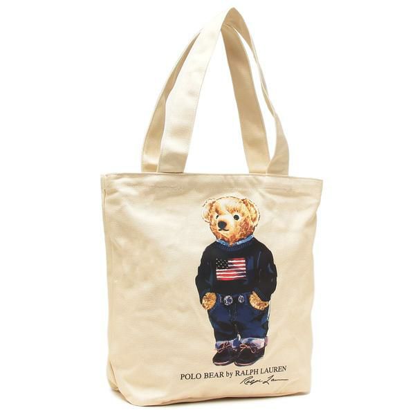 ポロラルフローレン トートバッグ ベージュ レディース POLO RALPH