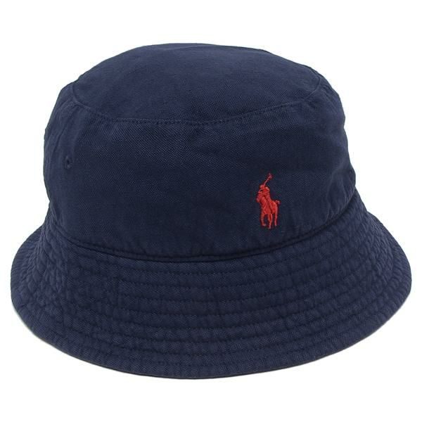 ポロラルフローレン 帽子 バケットハット ネイビー レッド メンズ レディース ユニセックス RALPH LAUREN 455938465 CNY