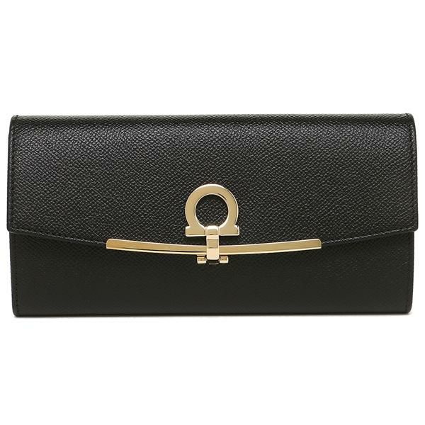 サルヴァトーレフェラガモ 長財布 ガンチーノクリップ ブラック レディース Salvatore Ferragamo 22D150 0683312 詳細画像