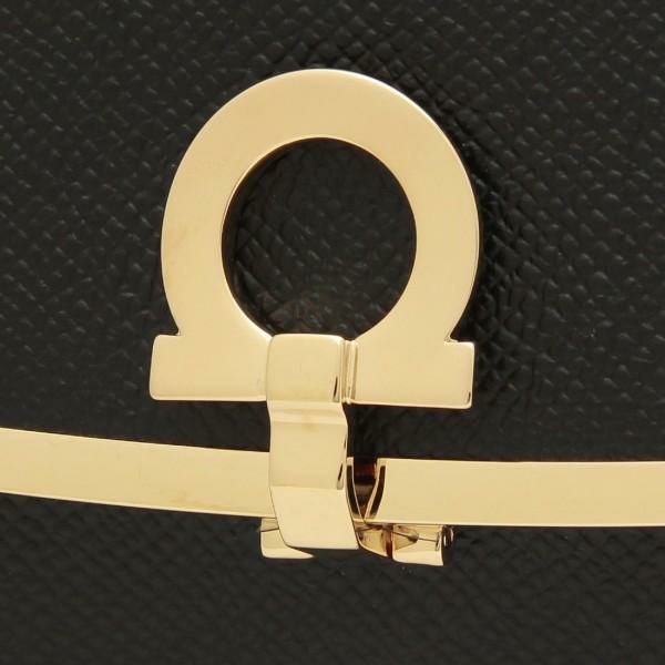 サルヴァトーレフェラガモ 長財布 ガンチーノクリップ ブラック レディース Salvatore Ferragamo 22D150 0683312 詳細画像