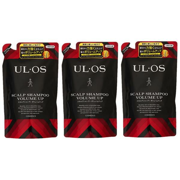 【セット】 ウルオス UL・OS スカルプシャンプー ボリュームアップ 詰め替え用パウチ 420mL 3個セット