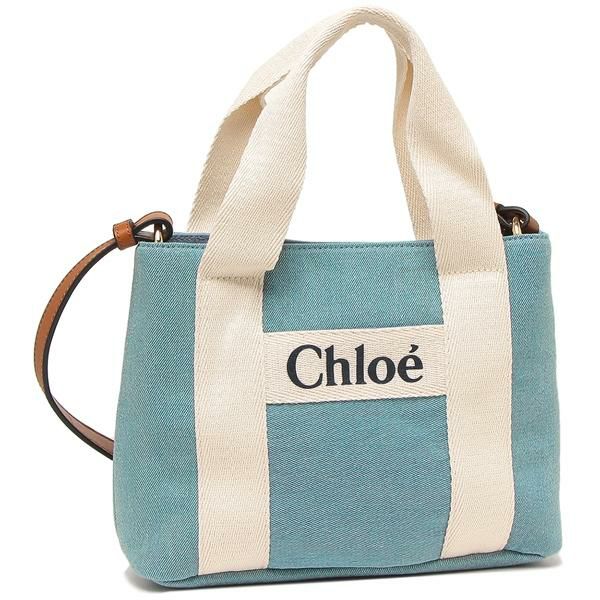 クロエ トートバッグ ショルダーバッグ キッズ ガールズ ブルー ホワイト レディース CHLOE C20046 Z10 2024春夏新作 マルチカラー