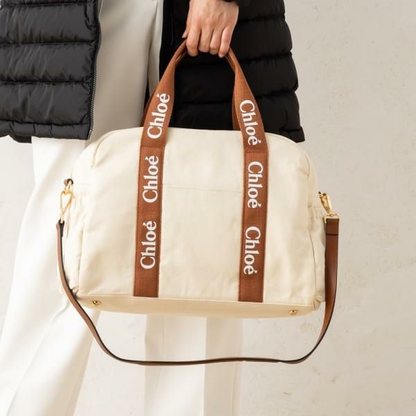 クロエ ボストンバッグ ショルダーバッグ マザーズバッグ チェンジングバッグ ベージュ ブラウン レディース CHLOE C20190 148 A4対応 2024春夏新作 マル…