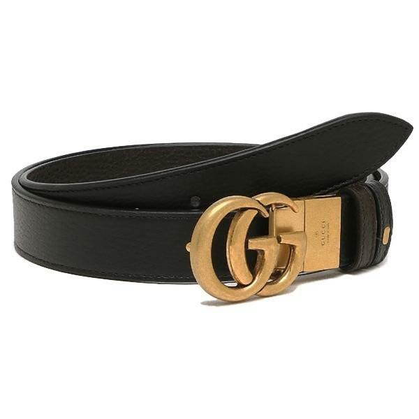 GUCCI ダブルGロゴ ベルト ホワイト/ブラウン t15846.jpg