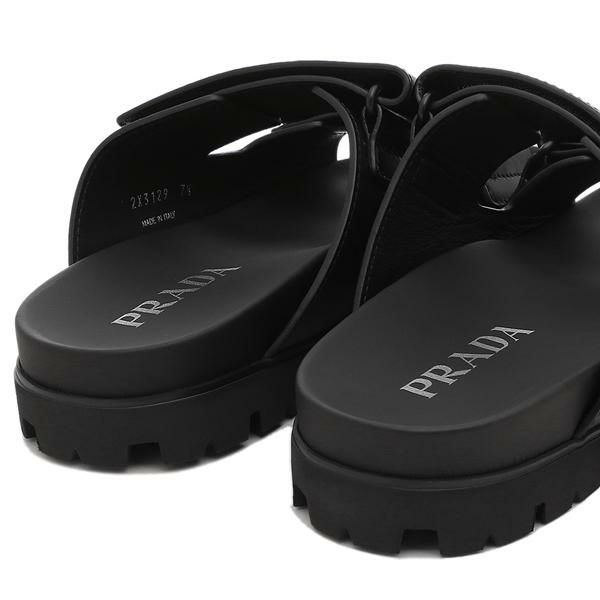 プラダ サンダル ミュール レザーストラップサンダル