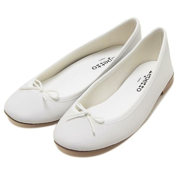 レペット バレエシューズ フラットシューズ バレリーナ ホワイト レディース REPETTO V086VE 050 38（約24.7cm）