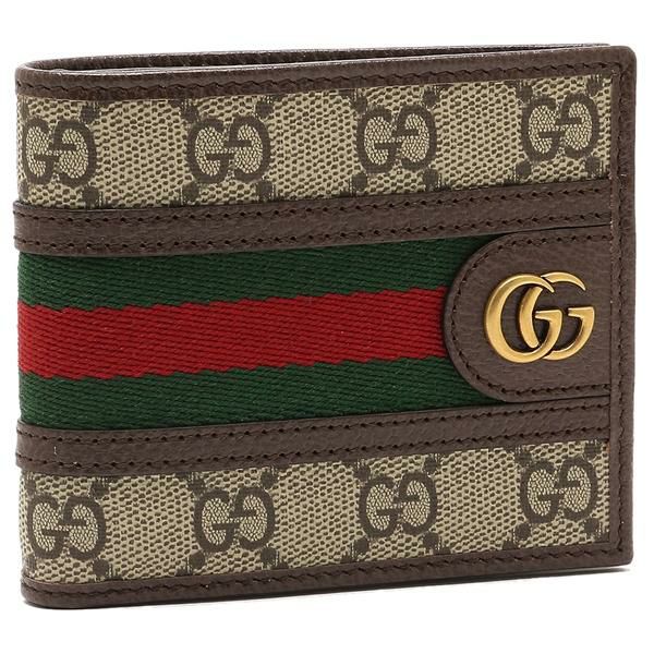 グッチ 三つ折り財布 オフィディア ブラウン メンズ GUCCI 597606 96IWT 8745 マルチカラー