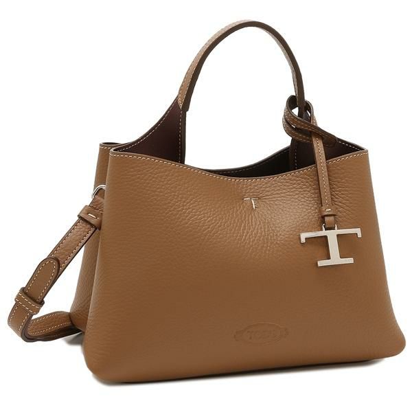 トッズ ショルダーバッグ ハンドバッグ Tタイムレス マイクロ 2WAY ブラウン レディース TODS XBWAPAEL000 QRI 9P13 トッズ ショルダーバッグ ハンドバッグ Tタイムレス マイクロ 2WAY ブラウン レディース TODS XBWAPAEL000 QRI 9P13