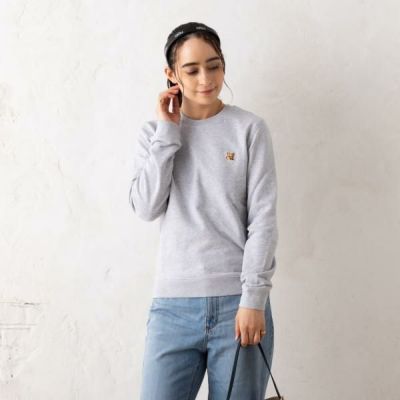 メゾンキツネ　スウェット　グレー レディース 新品 MAISON KITSUNE メゾンキツネ スウェット グレーS - メルカリ