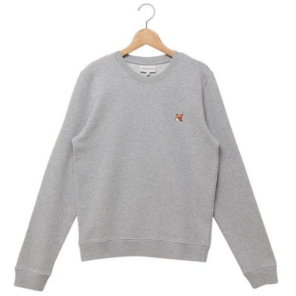 メゾンキツネ スウェット フォックスヘッド パッチ グレー レディース