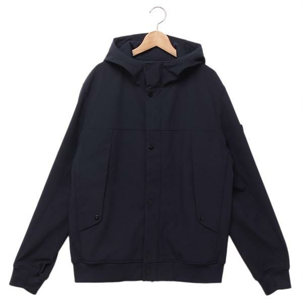 ストーンアイランド ジャケット バッジ付き ネイビー メンズ STONE ISLAND 801540227 ポリエステル 92% ポリウレタン 8% V0020 2024春夏新作