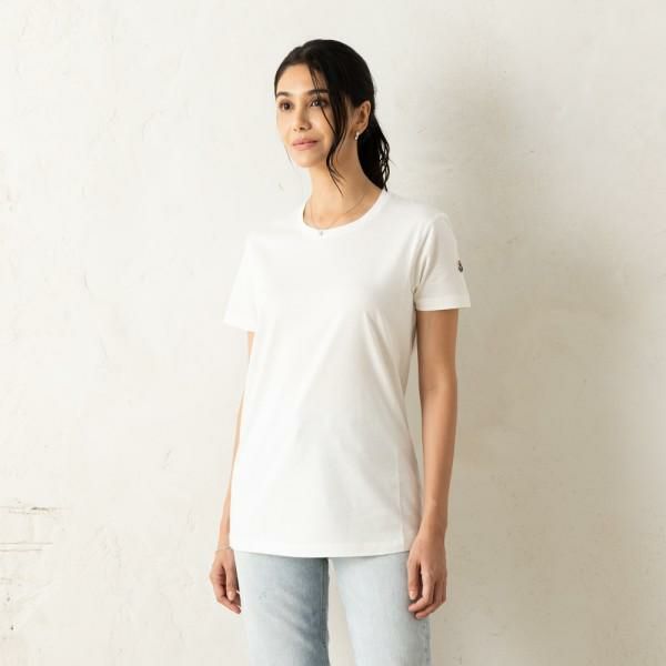 モンクレール Tシャツ カットソー ホワイト レディース MONCLER 8C73200 V8058 033 モンクレール Tシャツ カットソー ホワイト レディース MONCLER 8C73200 V8058 033