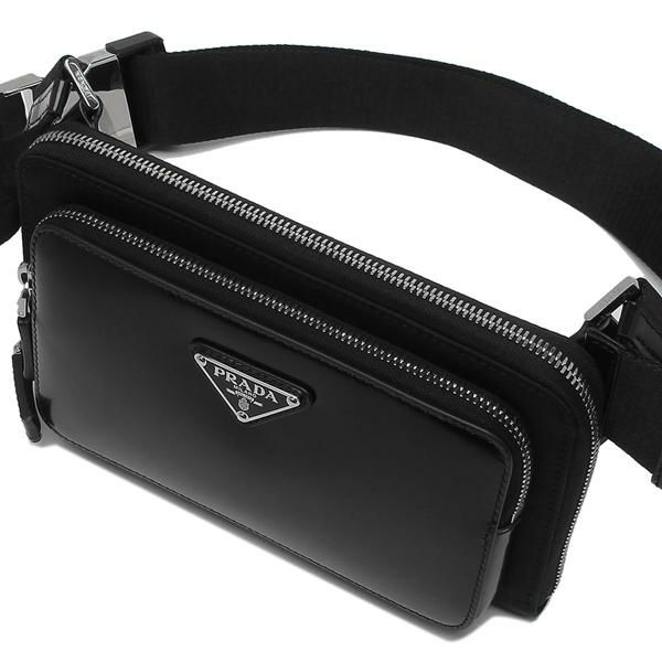 Prada] [プラダ] ボディバッグ リナイロン ブラッシュドレザー