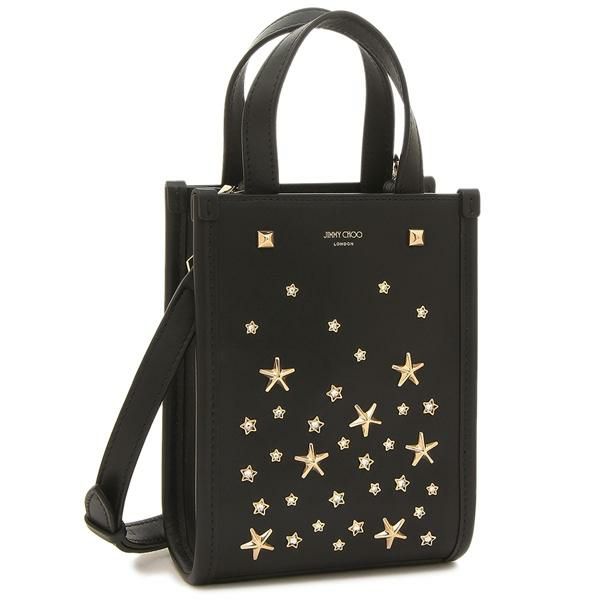 ジミーチュウ トートバッグ ショルダーバッグ 2WAY ミニバッグ ブラック レディース JIMMY CHOO MINI NS TOTE CZN BLACK