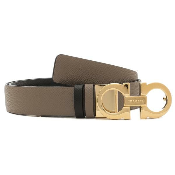 フェラガモ ベルト リバーシブルベルト ダブルガンチーニ グレー ベージュ レディース Salvatore Ferragamo 23A565 715198 70(約70cm) フェラガモ ベルト リバーシブルベルト ダブルガンチーニ グレー ベージュ レディース Salvatore Ferragamo 23A565 715198 70(約70cm)