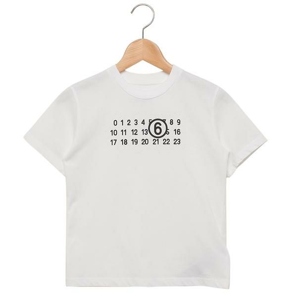 エムエムシックス メゾンマルジェラ Tシャツ カットソー ホワイト キッズ MM6 Maison Margiela M60552 MM010 M6100 4Y