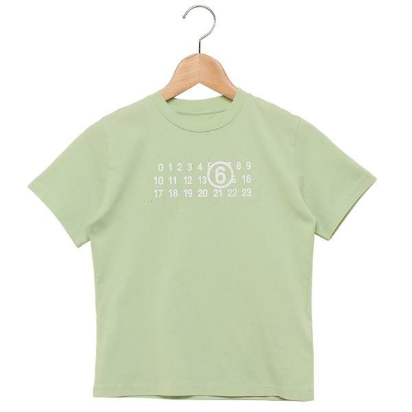 エムエムシックス メゾンマルジェラ Tシャツ カットソー グリーン キッズ MM6 Maison Margiela M60552 MM010 M6511 4Y