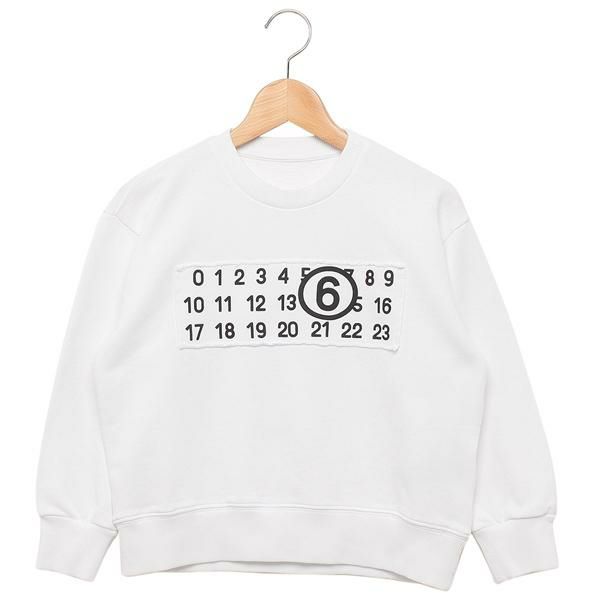 エムエムシックス メゾンマルジェラ スウェット ホワイト キッズ MM6 Maison Margiela M60578 MM006 M6100 6Y