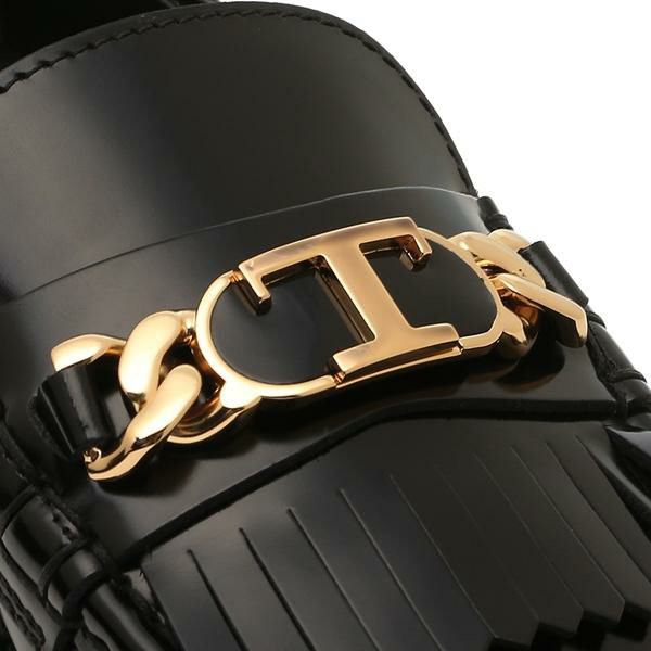 トッズ ローファー オックスフォード フリンジ ブラック レディース