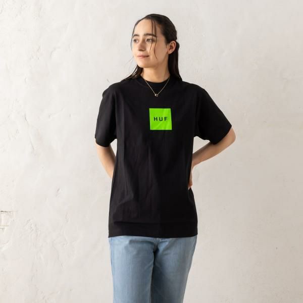 ハフ Tシャツ カットソー ボックス 半袖 ブラック メンズ レディース ユニセックス HUF TS01954 BLK M