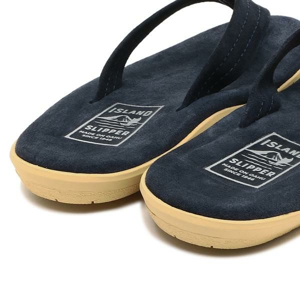  SLIPPER サンダル 9 ネイビー ISLAND SLIPPER 【値下げ】ISLAND × CHISO 20SS レザーサンダル