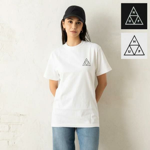 ハフ Tシャツ カットソー トリプル トライアングル ロンT メンズ レディース ユニセックス HUF TS01953 (1)BLACK(BLK) M