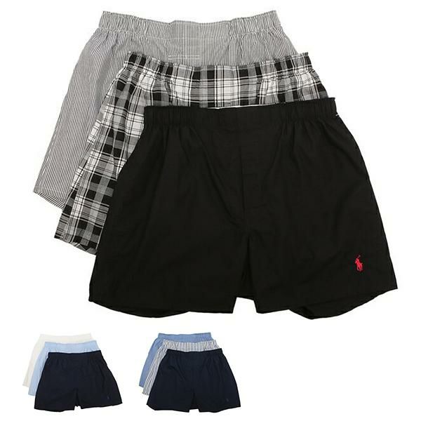 ポロラルフローレン インナー クラシックフィット ウーブン トランクス 3枚セット メンズ RALPH LAUREN NCWBP3 (4)STRIPE PLAID BLACK(46G) s ポロラルフローレン インナー クラシックフィット ウーブン トランクス 3枚セット メンズ RALPH LAUREN NCWBP3 (4)STRIPE PLAID BLACK(46G) s