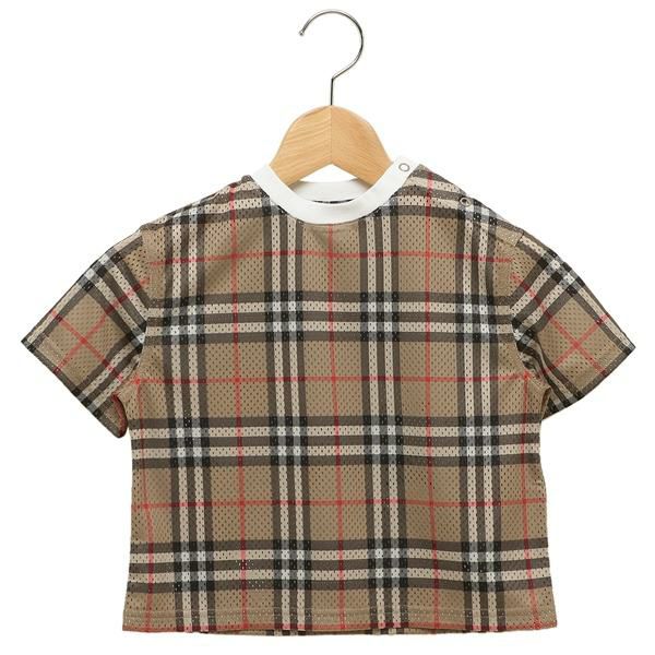 バーバリー 子供服 Tシャツ カットソー ベージュ キッズ BURBERRY 8078637 A7028 12M