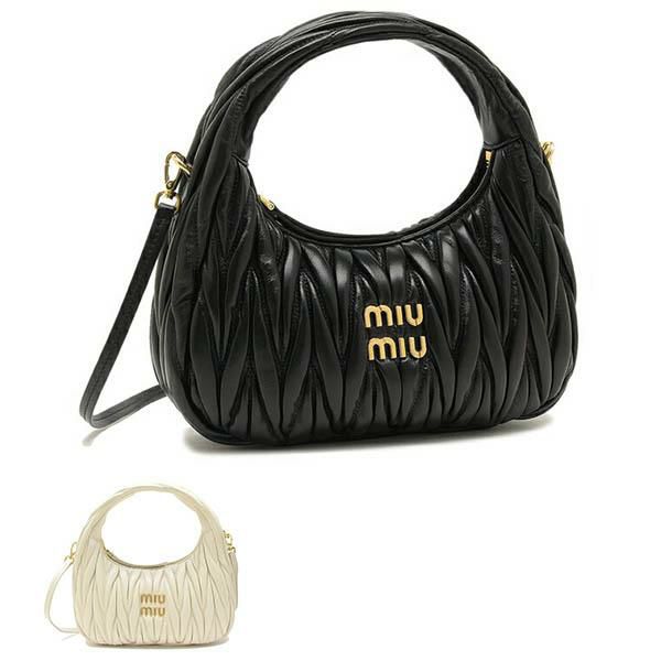 ミュウミュウ ハンドバッグ ショルダーバッグ ワンダーマテラッセ ホーボーバッグ ミニバッグ レディース MIU MIU 5BC125 N88 OOY (2)BIANCO(F0009) ホワ…