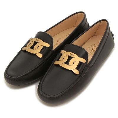【美品】トッズ レザー ドライビングシューズ シボ革 刻印 ローファー 紺 39 TOD'S (トッズ ) シボレザー ローファー メンズ 8(UK) 9(UK) 8.5