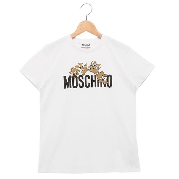 モスキーノ 子供服 Tシャツ カットソー テディロゴ テディベア ホワイト キッズ MOSCHINO HMM04K LAA03 10101 2024春夏新作 12