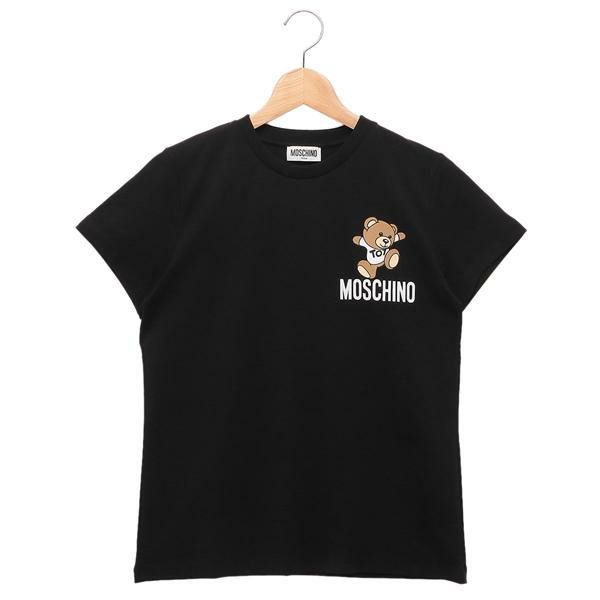 モスキーノ 子供服 Tシャツ カットソー テディベア ブラック キッズ MOSCHINO HUM04K LAA02 60100 2024春夏新作