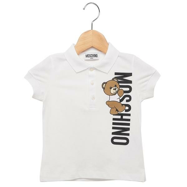 モスキーノ 子供服 Tシャツ カットソー テディベア ポロシャツ ホワイト キッズ MOSCHINO M7M01P LFA01 10101 2024春夏新作 24M