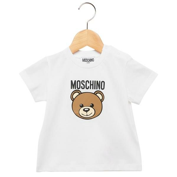 モスキーノ 子供服 Tシャツ カットソー テディベア ホワイト キッズ MOSCHINO MUM03Y LAA02 10101 2024春夏新作 24M