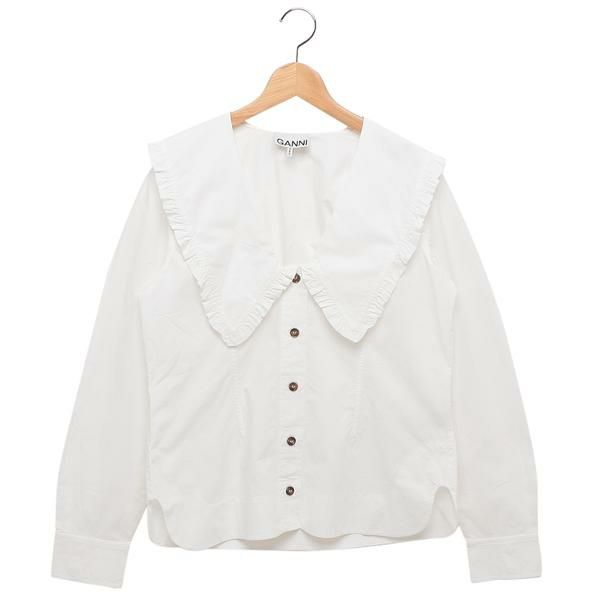 ガニー シャツ ブラウス ホワイト レディース GANNI F5778 151 34 ガニー シャツ ブラウス ホワイト レディース GANNI F5778 151 34