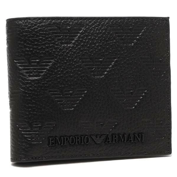 エンポリオアルマーニ 二つ折り財布 ブラック メンズ EMPORIO ARMANI YEM122 Y142V 81072