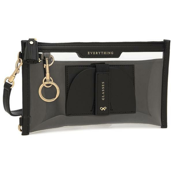 アニヤハインドマーチ ショルダーバッグ エヴリシング ポーチ ストラップ付き ブラック レディース ANYA HINDMARCH 5050925191722 マルチカラー アニヤハインドマーチ ショルダーバッグ エヴリシング ポーチ ストラップ付き ブラック レディース ANYA HINDMARCH 5050925191722 マルチカラー