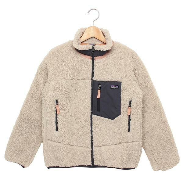 パタゴニア 子供服 レトロX ジャケット ベージュ ブルー キッズ PATAGONIA 65625 NTSB 2024秋冬新作 M