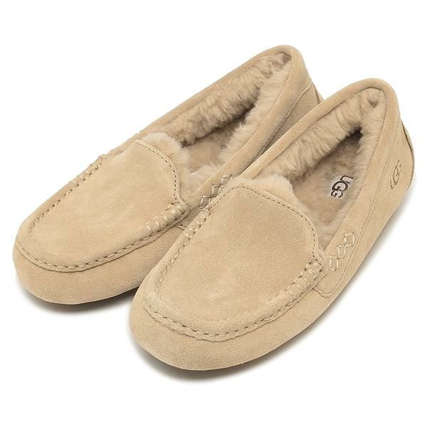 アグ デッキシューズ モカシン スリッポン アンスレー ベージュ レディース UGG 1106878 SAN 8(約25.0cm)