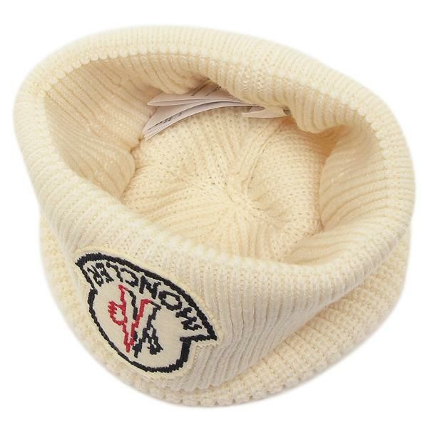 モンクレール 帽子 ニット帽 ホワイト メンズ MONCLER 3B00019 M1282