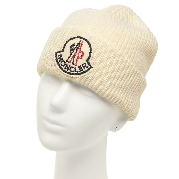 モンクレール 帽子 ニット帽 ホワイト メンズ MONCLER 3B00019 M1282